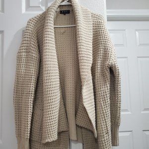 Large knitted cardigan cream